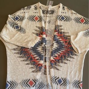 Very light cardigan Aztec sweater